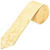 Gold Floral Skinny Men's Tie