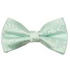 Pre Tied Mint Green Floral Boys Bow Tie Age 8-11