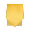 Plain Yellow Gold Satin Skinny Men's Tie and Pocket Square Set