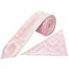 Blush Pink Paisley Skinny Boys Tie and Pocket Square Set