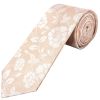 Pink with White Floral Silk Classic Tie and Pocket Square