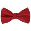 Pre Tied Red Wine Satin Boys Bow Tie and Pocket Square Set