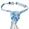 Plain Sky Blue Satin Men's Cravat Tie and Pocket Square Set