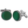 Plain Forest Green Cufflinks