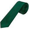 Plain Bottle Green Satin Skinny Boys Tie