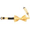 Pre Tied Bright Yellow Floral Boys Bow Tie Age 8-11
