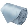 Plain Light Blue Satin Classic Men's Tie Pocket Square Set