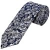 Mens Navy Floral Silk Classic Tie