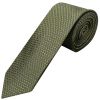 Olive Green Textured Skinny Tie 
