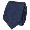 French Navy Silk Twill Skinny Mens Tie