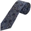 Navy Paisley Classic Men's Silk Tie