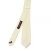 Plain Ivory Satin Silk Skinny Men's Tie