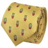 Slim Yellow Cactus Men's Tie