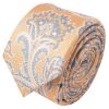 Peach and Blue Paisley Skinny Men's Tie