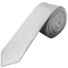 Silver Textured Skinny Tie 
