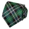 Green and White Tartan Silk Classic Men's Tie