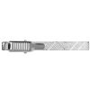 Silver Striped Metal Bar Tie Clip