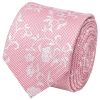Pink Floral Skinny Boys Tie