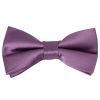 Pre Tied Plain Light Mauve Boys Bow Tie Age 8-11