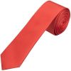 Plain Coral Pink Satin Silk Skinny Men's Tie