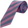 Pink and Light Blue Striped Classic Men's Tie and Pocket Square Set