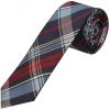 Navy Check Silk Skinny Men's Tie