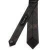 Dark Grey Check Tweed Skinny Men's Tie and Pocket Square