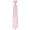 Pre Tied Light Dusty Pink Paisley Boys Tie and Pocket Square Set Age 4-7