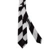 Black and White Striped Skinny Boys Tie