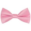Pre Tied Blush Pink Twill Silk Boys Bow Tie Age 8-11