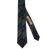 Green and Blue Tartan Silk Skinny Boys Tie