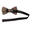 Light Brown Check Mens Tweed Bow Tie