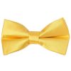 Pre Tied Yellow Gold Satin Boys Bow Tie and Pocket Square Set