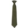 Pre Tied Olive Green Textured Boys Tie Age 4-7