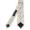 Champagne and Blue Paisley Skinny Men's Tie and Pocket Square Set