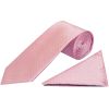 Pink and White Polka Dot Classic Men's Tie Pocket Square Set