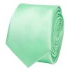 Plain Seafoam Green Boys Satin Skinny Tie