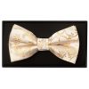 Caramel Floral Handmade Mens Bow Tie