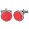 Plain Coral Pink Cufflinks