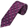 Slim Pink Check Plaid Men's Tie
