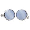 Plain Dusty Blue Satin Cufflinks