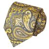 Yellow Paisley Silk Classic Men's Tie
