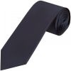 Plain Navy Blue Satin Classic Men's Tie and Pocket Square Set
