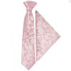 Pre Tied Dusty Pink Floral Boys Tie and Pocket Square Set Age 4-7