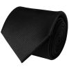 Black Silk Twill Silk Classic Mens Tie and Pocket Square Set
