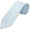 Plain Misty Blue Satin Classic Men's Tie
