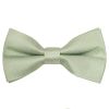 Pre Tied Light Sage Green Silk Boys Bow Tie Age 4-7