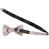 Pink and Blue Paisley Handmade Mens Bow Tie
