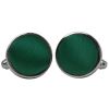 Plain Bottle Green Cufflinks