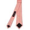 Plain Pink Textured Silk Skinny Men's Tie
